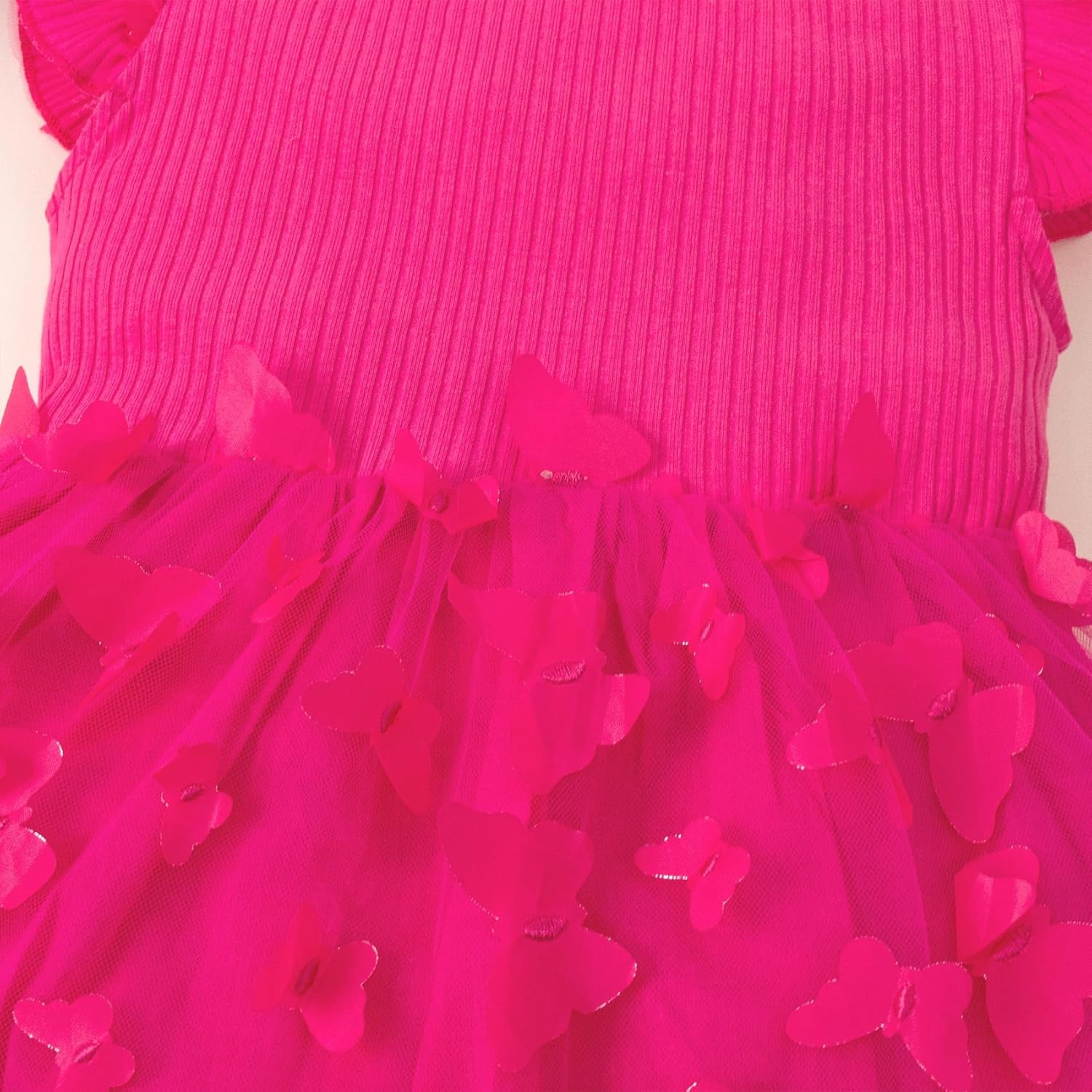 3-24M Infant Girl Bodysuit Dress Baby Romper Tutu Dresses Toddler Knit Tulle Skirt Birthday Holiday Outfits - Image 4