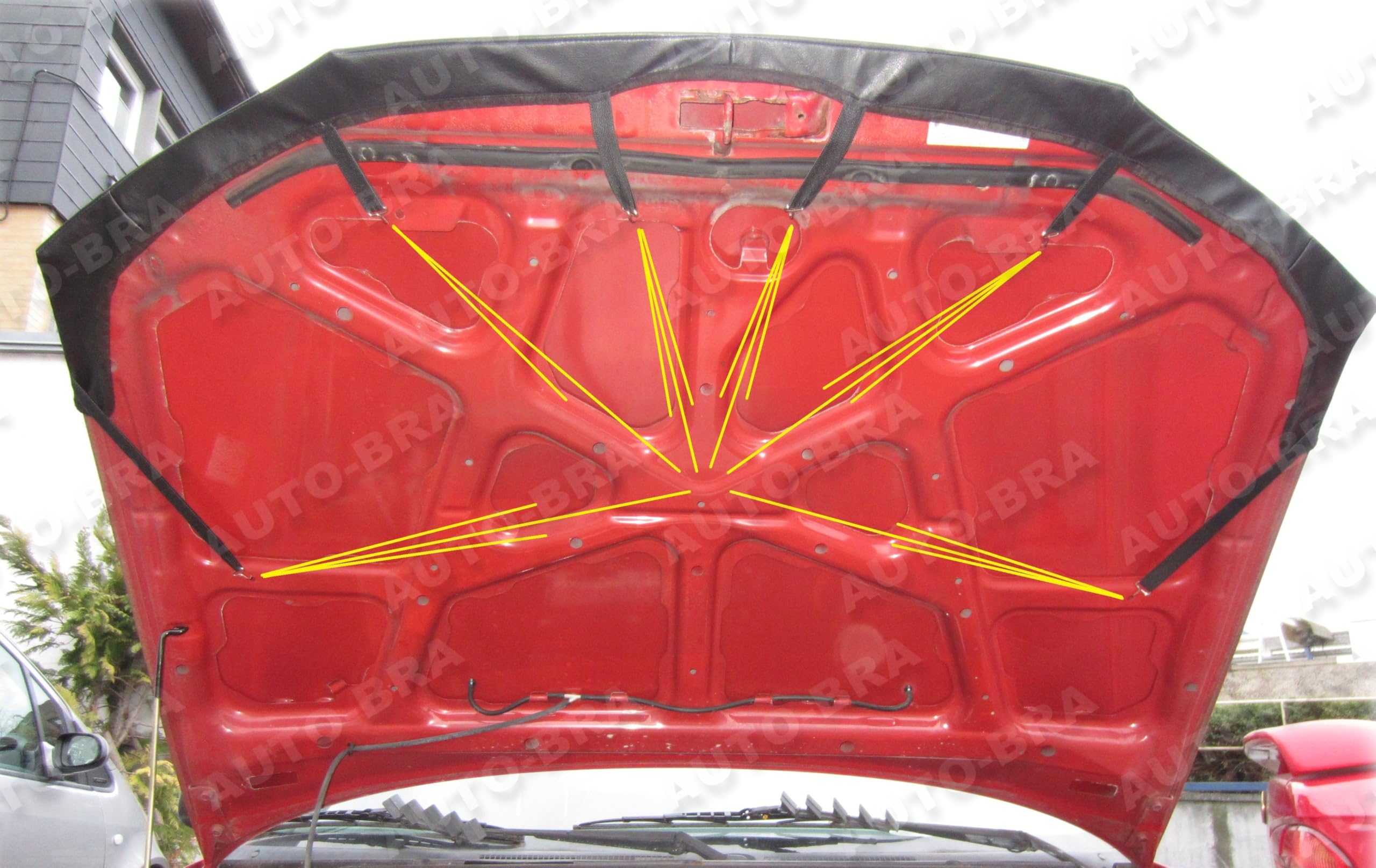 HOOD BRA Front End Nose Mask Compatible with Mitsubishi Colt CJ0 1996-2003 Bonnet Bra STONEGUARD PROTECTOR TUNING