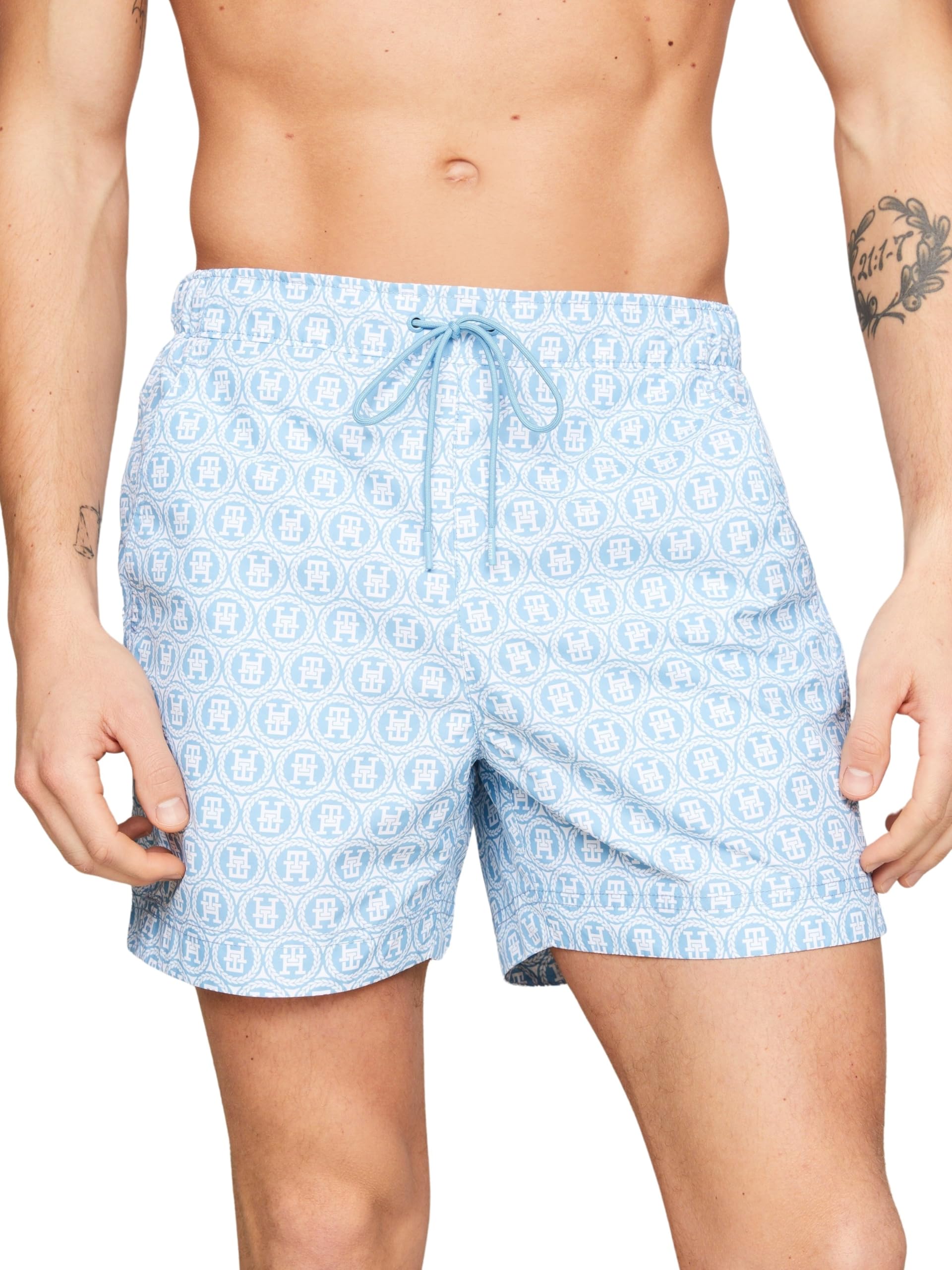 Tommy Hilfiger Bañador Hombre Medium Drawstring Print Pernera Media
