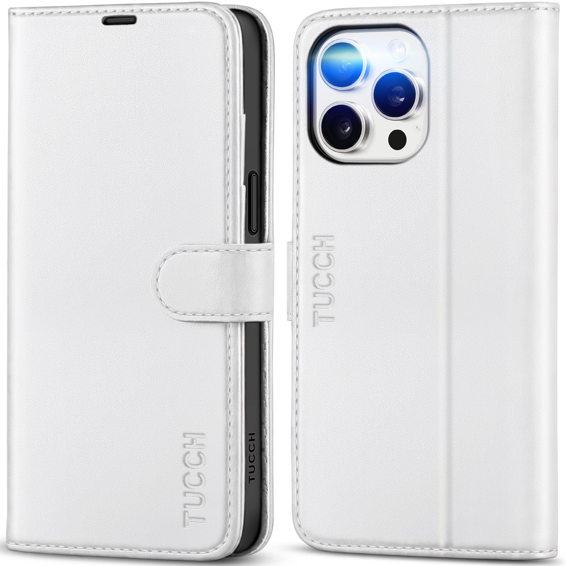 【Iphone15】レザーカードホルダー付きケース ホワイト Amazon.co.jp: TUCCH iPhone 15 Pro Max 対応 ケース 手帳型 2023年