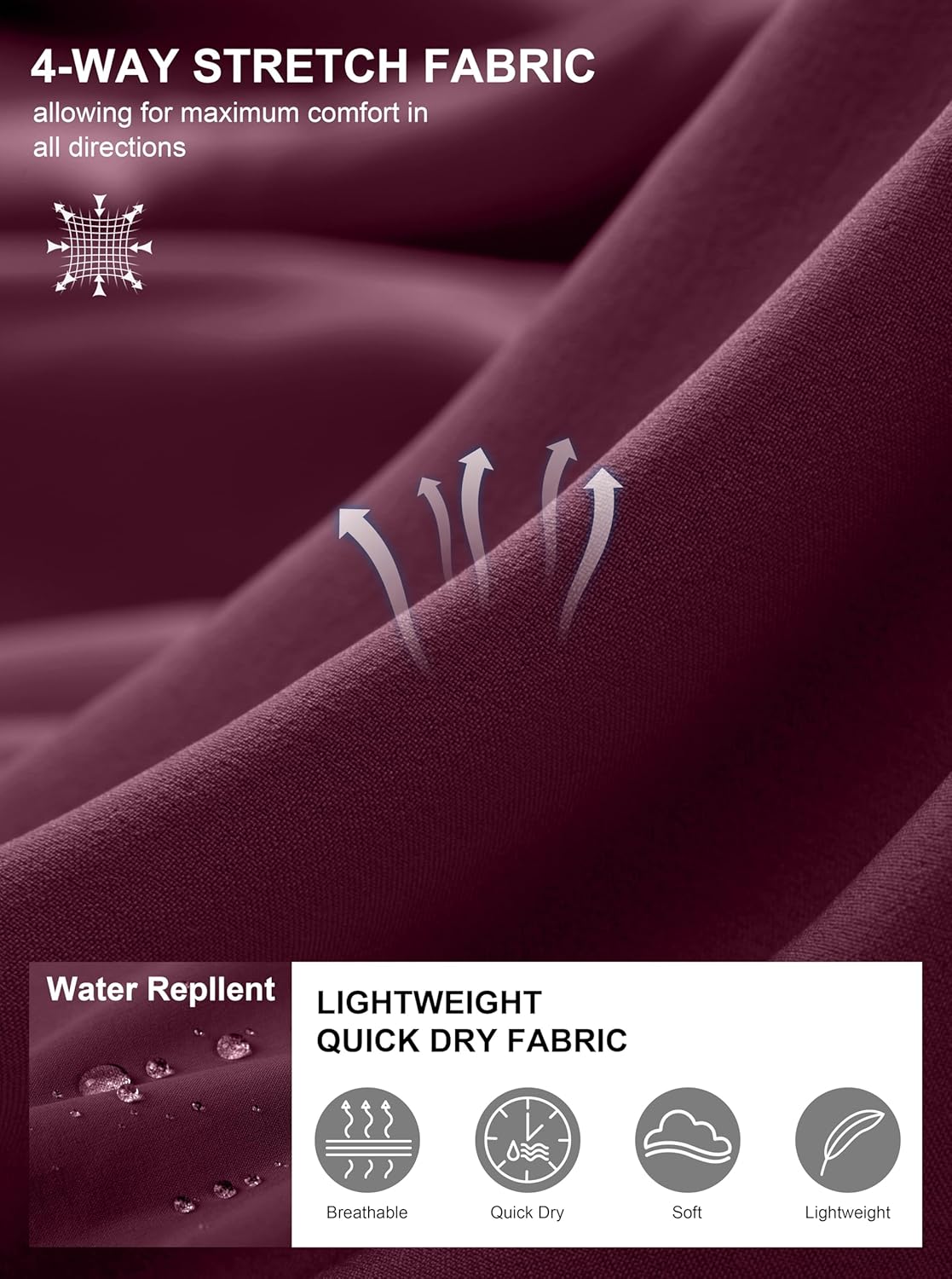 G Gradual Men's Casual Shorts 7" Lightweight Golf Shorts for Men Stretch with 3 Pockets Quick Dry Breathable Work Shorts - Image 4