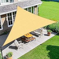Vista 1 de Amagenix - Toldo tipo vela triangular para exteriores, toldo de sombra para exteriores, 10 x 10 x 14 pies, toldo con bloqueo UV para patio al aire