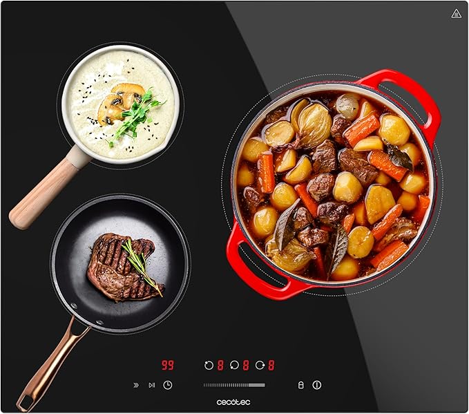 Cecotec Bolero Squad I 3001 - Placa de inducción con 3 zonas