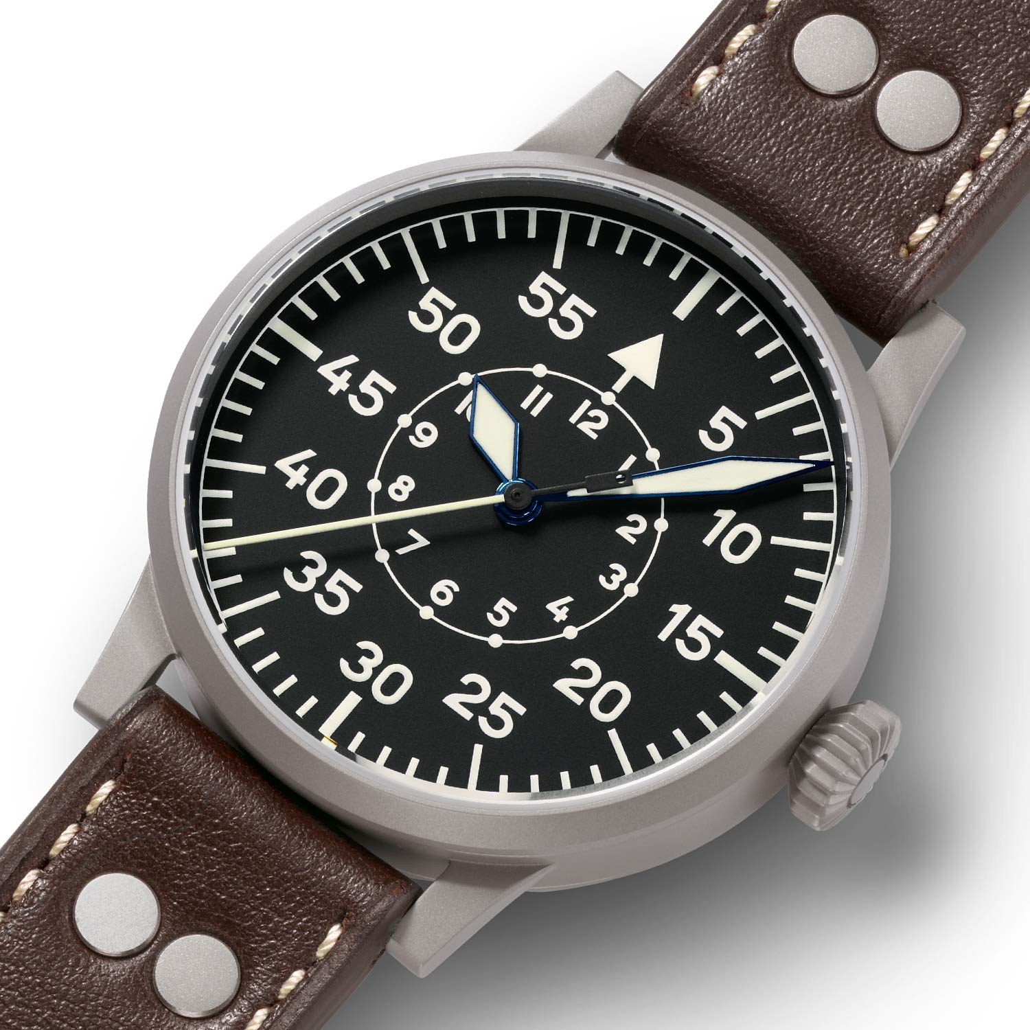 Laco Fliegeruhr Original Leipzig Made in Germany – 42 mm Ø hochwertige Handaufzugsuhr – Einzigartige Qualität. Herausragende Verarbeitung – Wasserdicht im zeitlosem Design – seit 1925