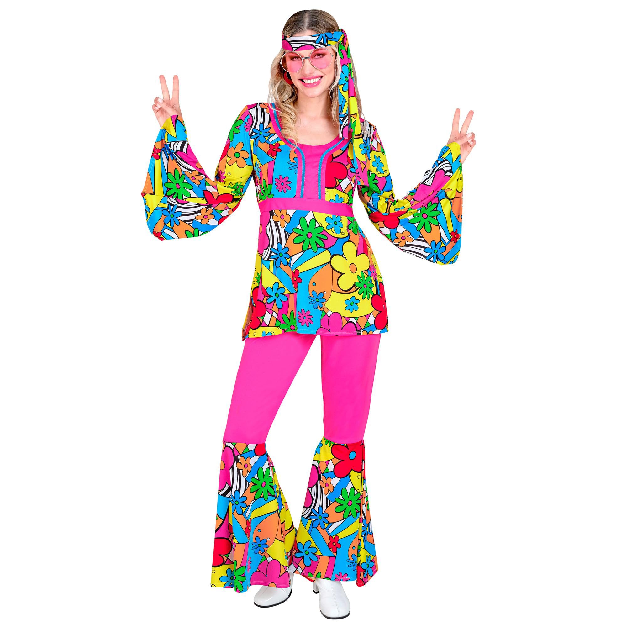 widmann 20090 Costume The 60s Fashion Flower Power XXL