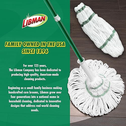 Miniatura 6 de Libman Recambio de trapeador Tornado, cabezal de repuesto directo para trapeador Libman autoescurrido, algodón, lavable a máquina, paquete de 3