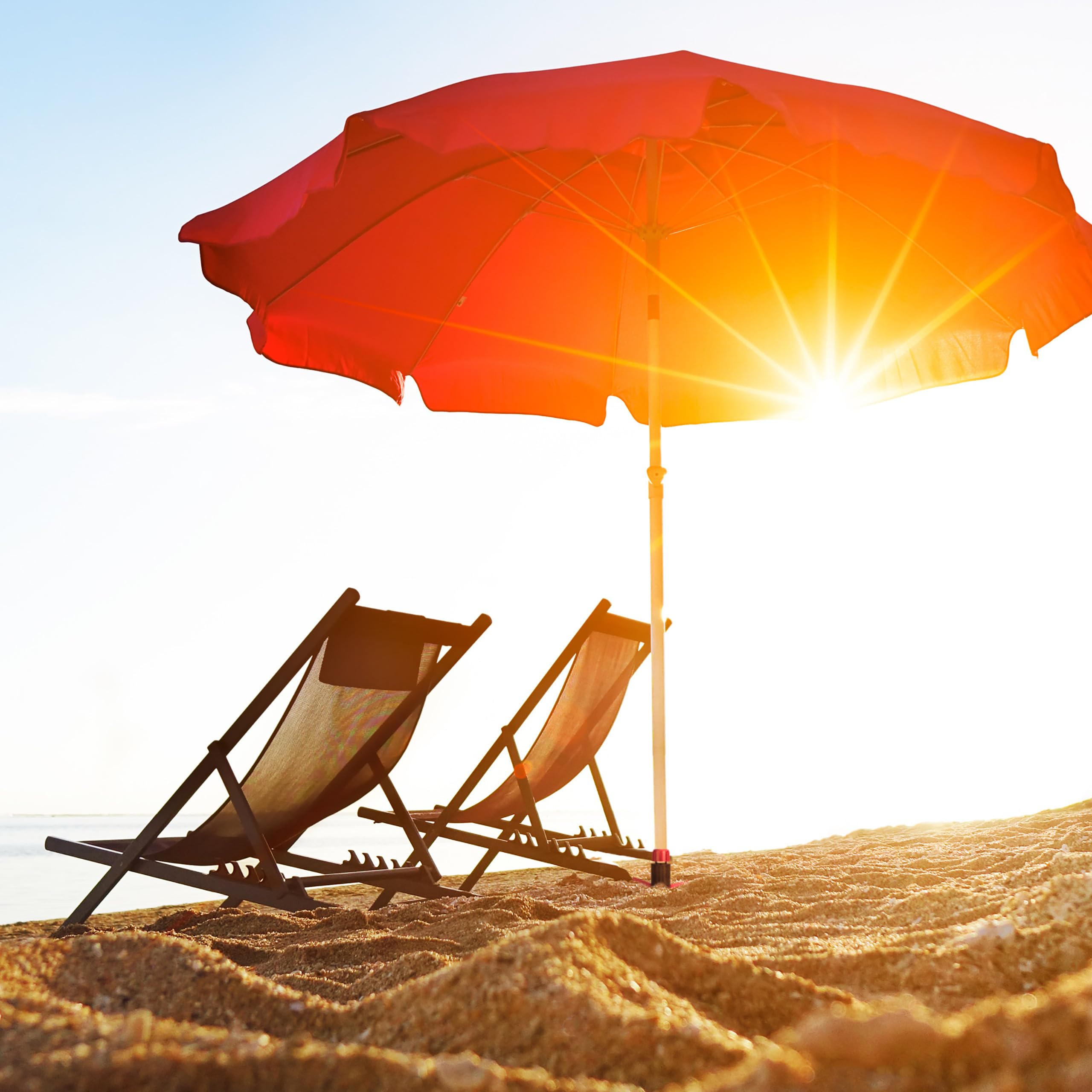 Relaxdays Tuleja osadcza, tuleja wkręcana z uchwytami, trzpień ziemny do parasola przeciwsłonecznego, 19-32 mm, kemping, plaża, czarny/czerwony