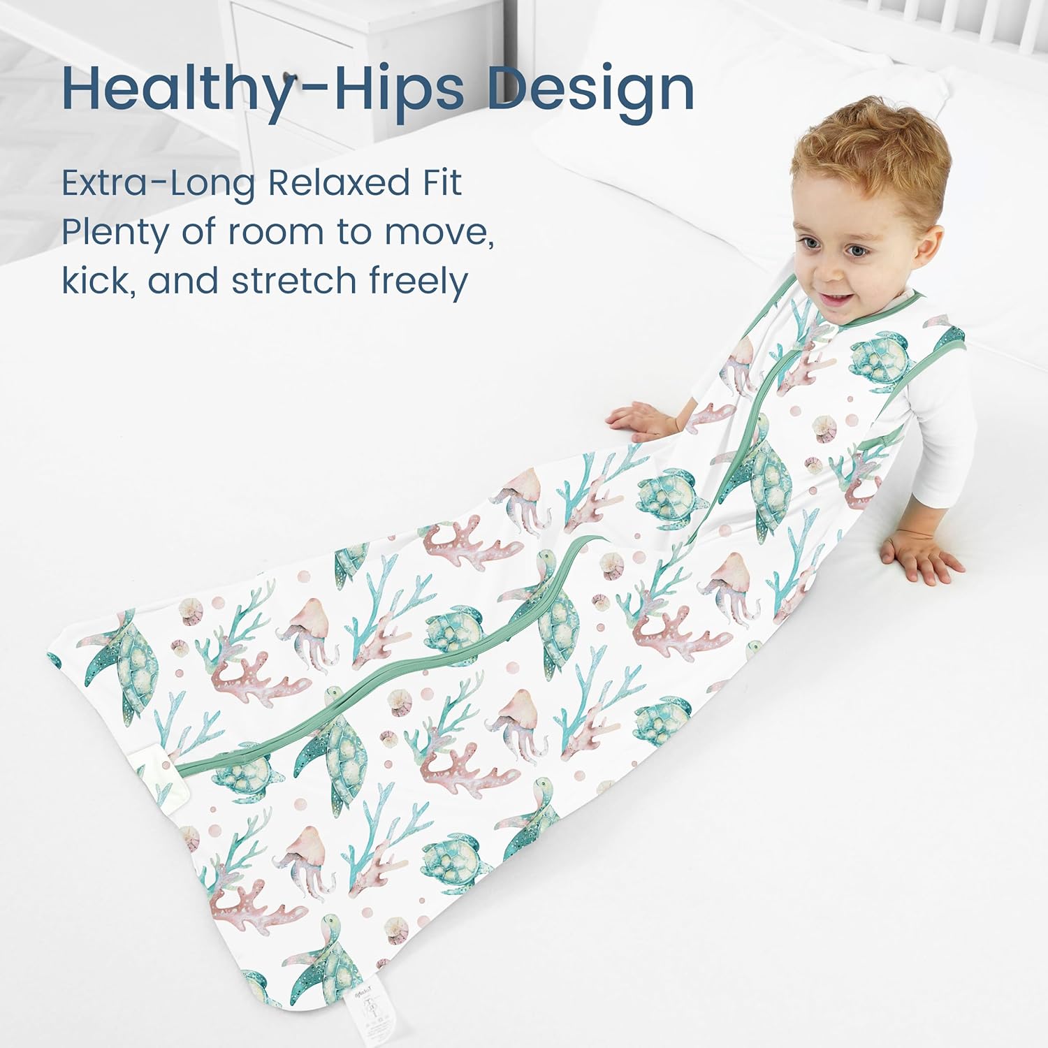 Sleep Sack 0-6 Months, 0.5TOG Summer Light Wearable Blanket with 2-way Zippers, Premium Soft Baby Sleeping Bag for 0-3-6 Months Baby, 2 Pack(Ocean Crew) - Image 3