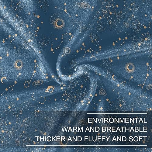 Miniatura 7 de Space Galaxy Constellation Pattern Fluffy Blanket Cozy Ultra-Soft Fall Sofa Throw Blanket 60x90 Inches for Camping Bed Travel Chair Adults Kids