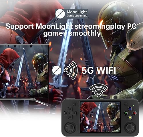 Miniatura 3 de RG35XX H, consola de juegos de mano retro, compatible con salida de TV HDMI, WiFi 5G, Bluetooth 4.2, doble palo, pantalla horizontal IPS de 3.5