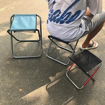 Folding Camping Stool - Mini Outdoor Folding Chair - Portable Seat - Lightweight - for Fishing, Camping, Travel, Hiking, Beach, BBQ (Medium)
