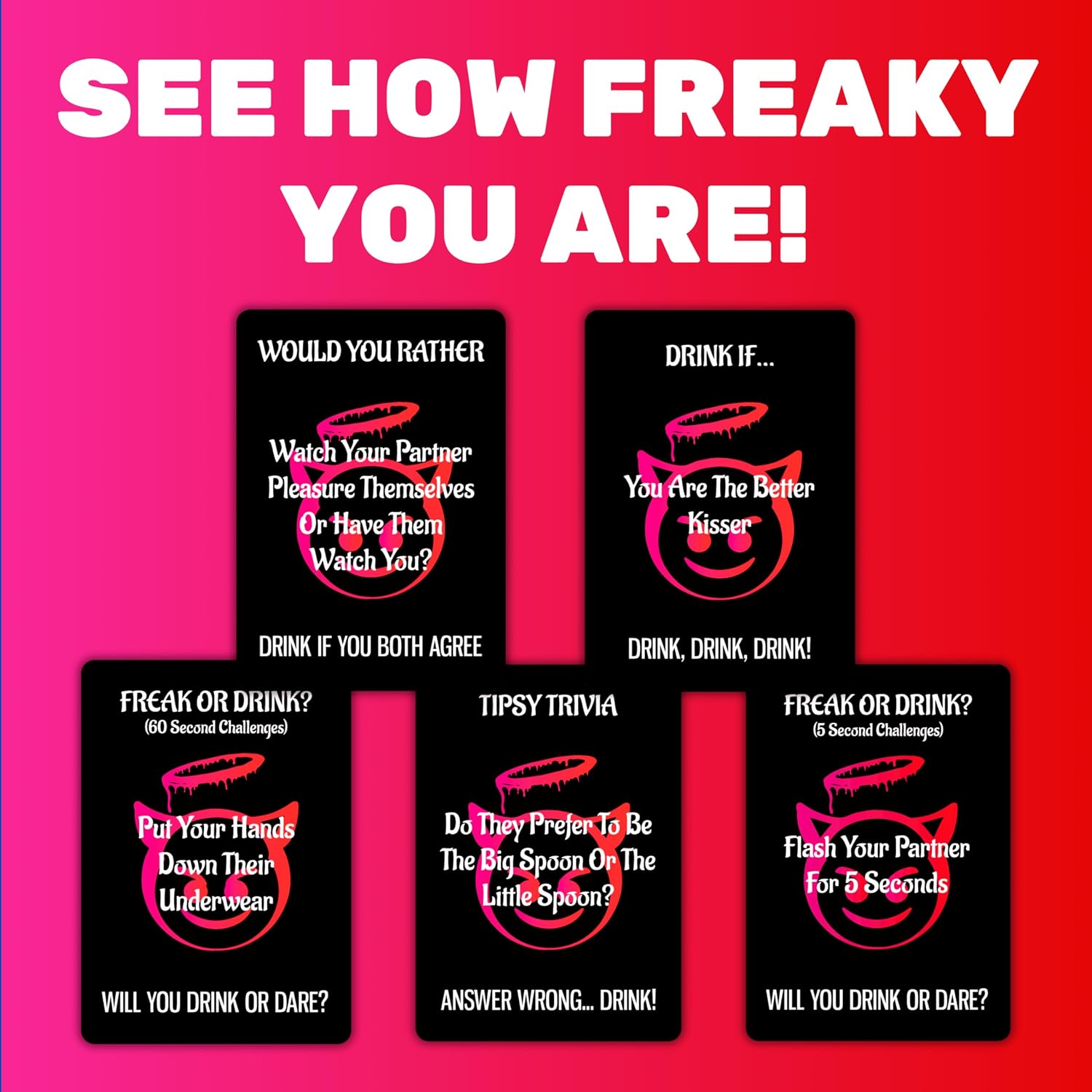 Anything But Vanilla Edition - The Freakiest Couple Drinking Game Perfect For Date Nights, Birthdays & Anniversaries - Let's Get Drunk, Wild & Freaky! | Valentines Gifts For Him/Her