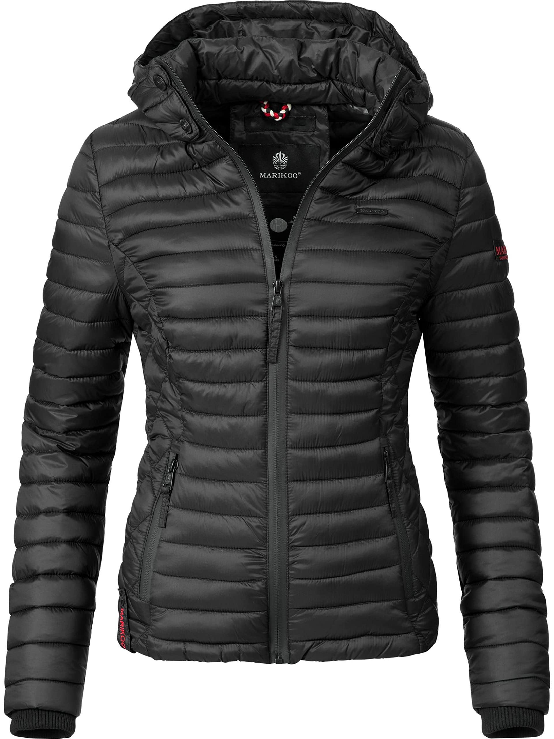 Marikoo Women's Black ’ Between-Seasons Puffer Jacket Samtpfote Xxl