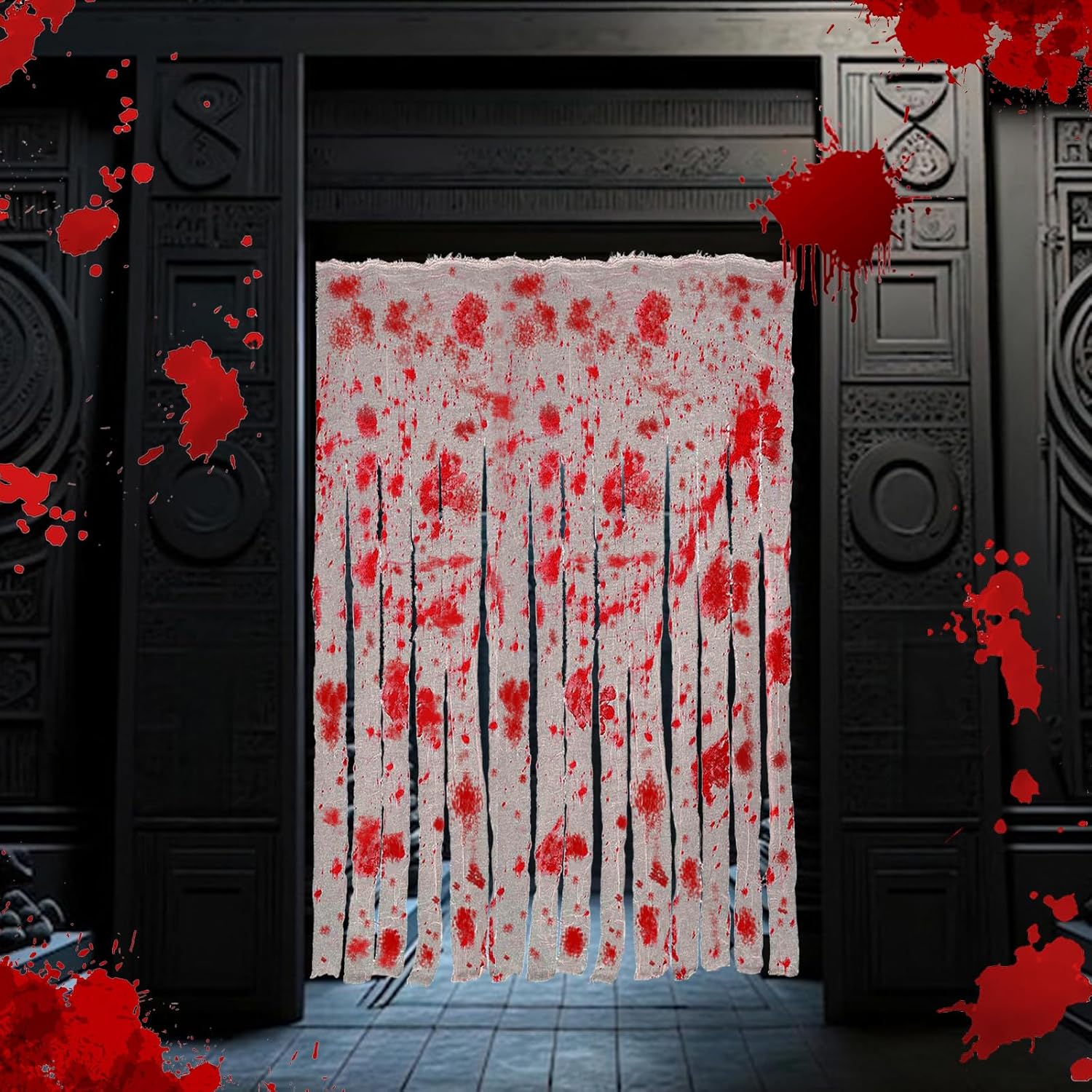 Halloween Door Curtain Decorations Halloween Scary Bloody