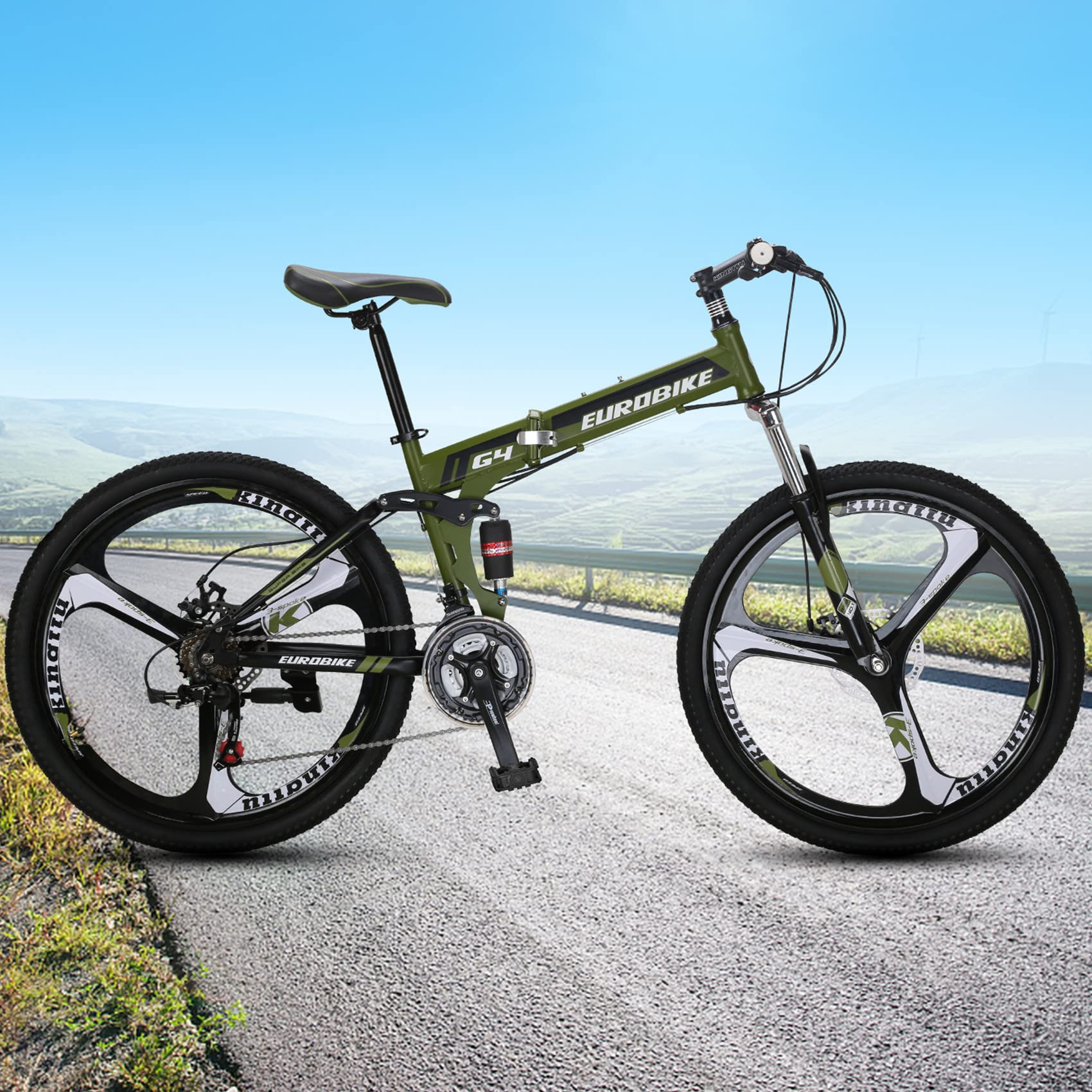 Amazon | Eurobike G4 Mountain Bike 21 Speed Steel Frame 26 Inches