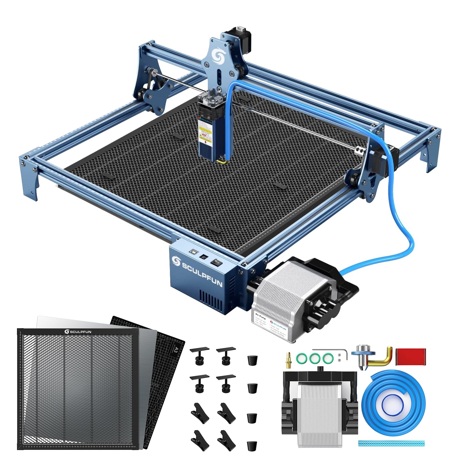 Incisore Laser SCULPFUN S9 - 90W Per Legno E Metallo, Area 410x420mm - Foto 7