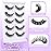 Self Adhesive Eyelashes Reusable Self Adhesive Lashes Natural Pre-glued Lashes No Glue Lashes Strip Lashes Cat Eye Lashes D-Curly False Lashes Wispy Faux Mink Eyelashes by zanlufly