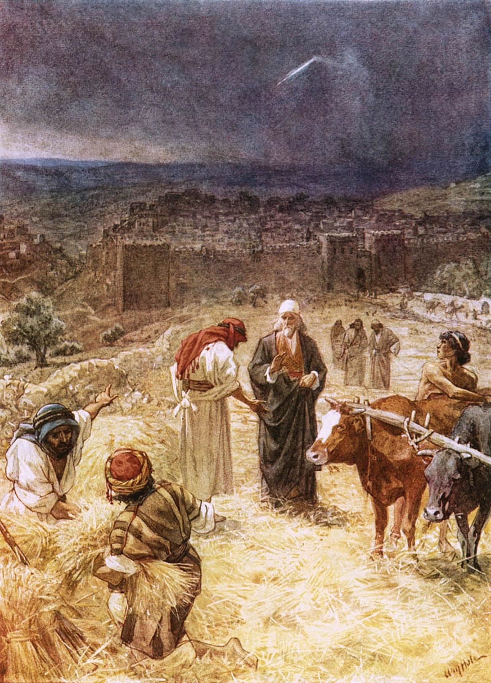 POSTERIIk Famous Modern Artwork Art Mural King David Purchasing the Threshing Floor by William Brassey Hole Oil Paintings Pictures for Home Decor 60x90cm
