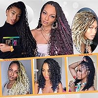 Vista 6 de Beverlee Trenzas de Caja Bohemias de 14 Pulgadas 8 Paquetes Trenzas de Caja Goddess Cabello de Ganchillo Trenzas Bohemias Hippie Cabello