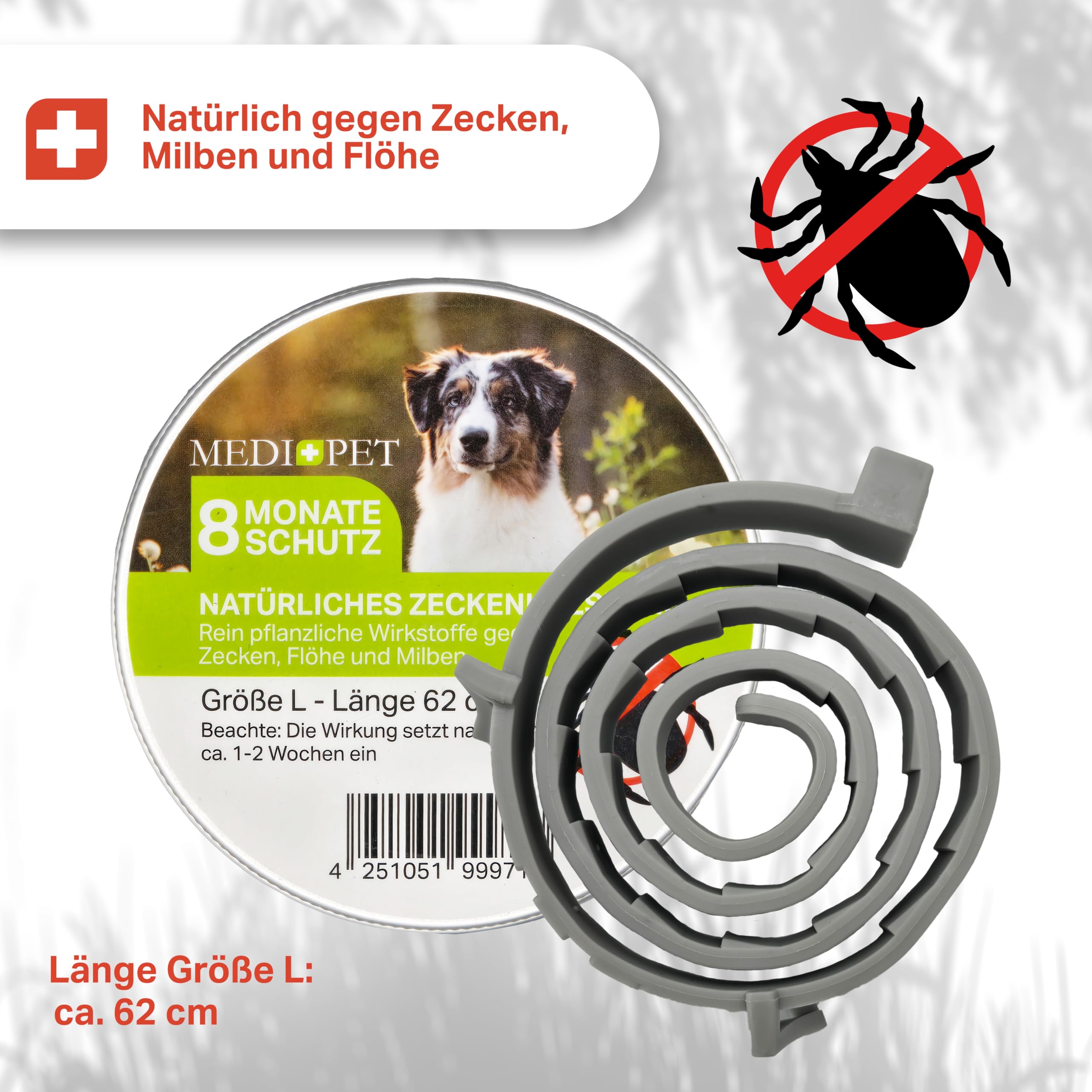 Verstellbares Tierhalsband Anti-Floh & Zecken-Halsband Für Hunde & Katzen – 8 Monate Schutz, Verstellbar Anti Floh Halsband