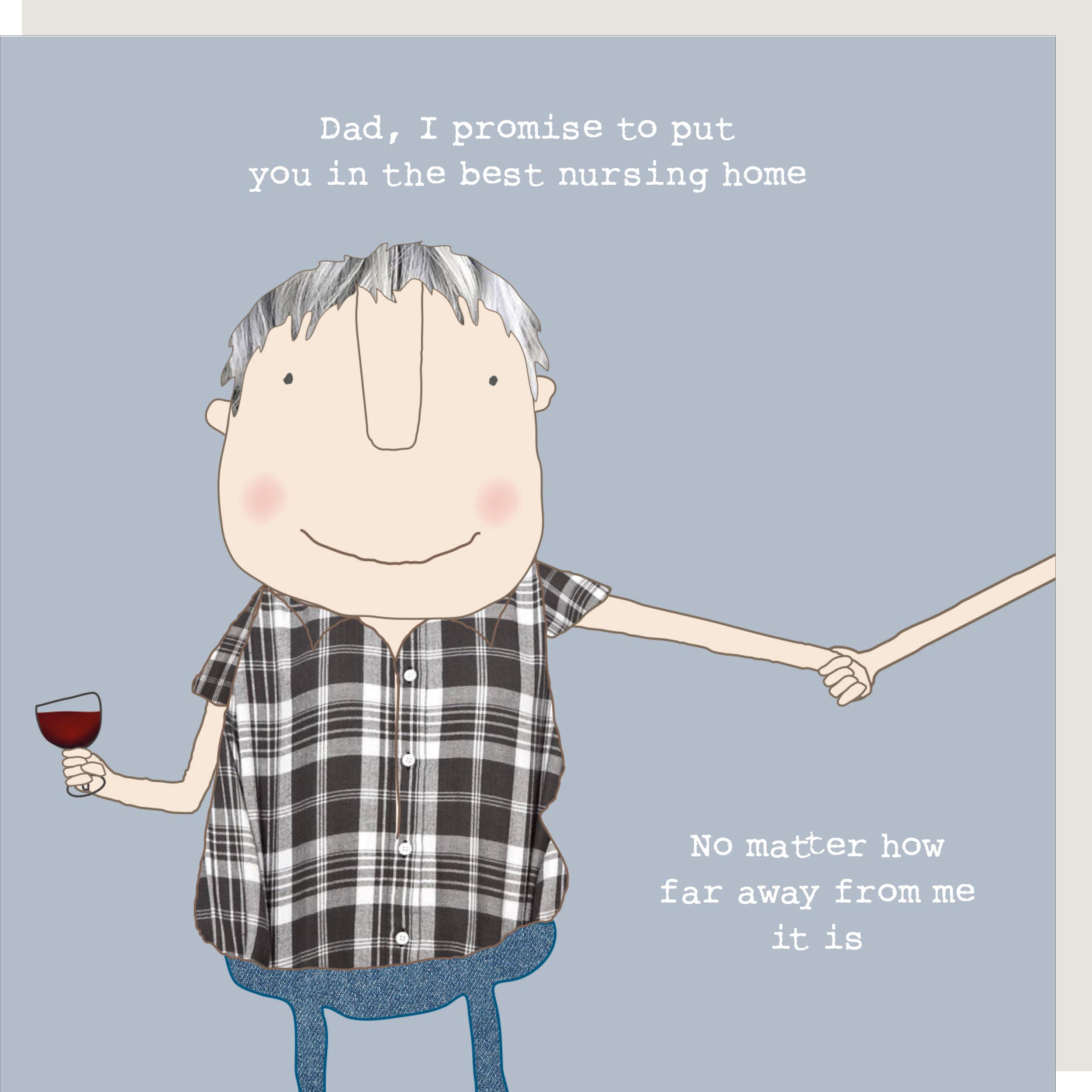 Rosie Made A Thing Dad Nursing Home Happy Father's Day Card Fun Greeting Cards GF258, multicoloured, 14.5x14.5cm