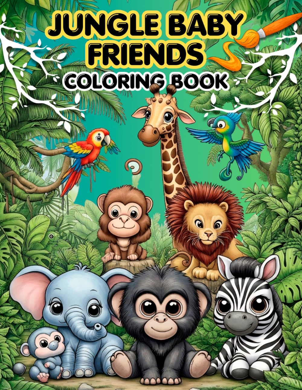 Jungle Baby Friends: Coloring Book