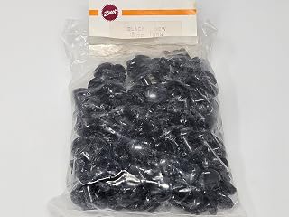 Generic 21mm Round Black Flat Domed Plastic Safety Eyes for Craft Amigurumi Dolls or Puppets (Bulk Pack of 144), FEY-21-Bulk