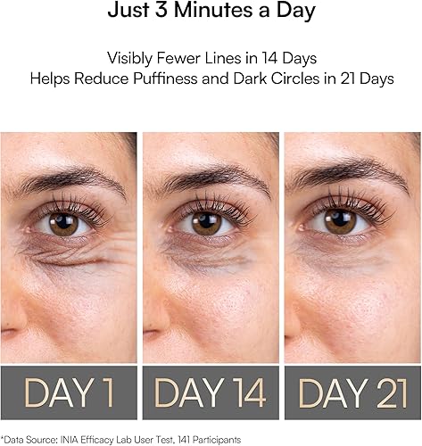 Miniatura 2 de INIA Terapia de luz roja debajo de los ojos para la cara, dispositivo de belleza 4 en 1 con calor, vibración, masaje y luz roja para ojeras,