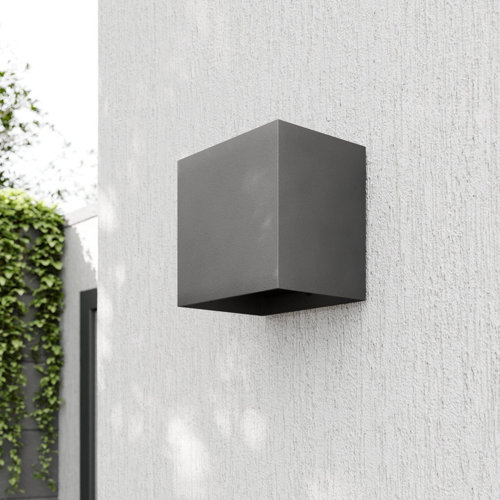 Lucande LED Außenwandleuchte Evie - 2-flammig, IP54, Aluminium, Inkl. LED-Leuchtmittel - Für Hauswand & Garten