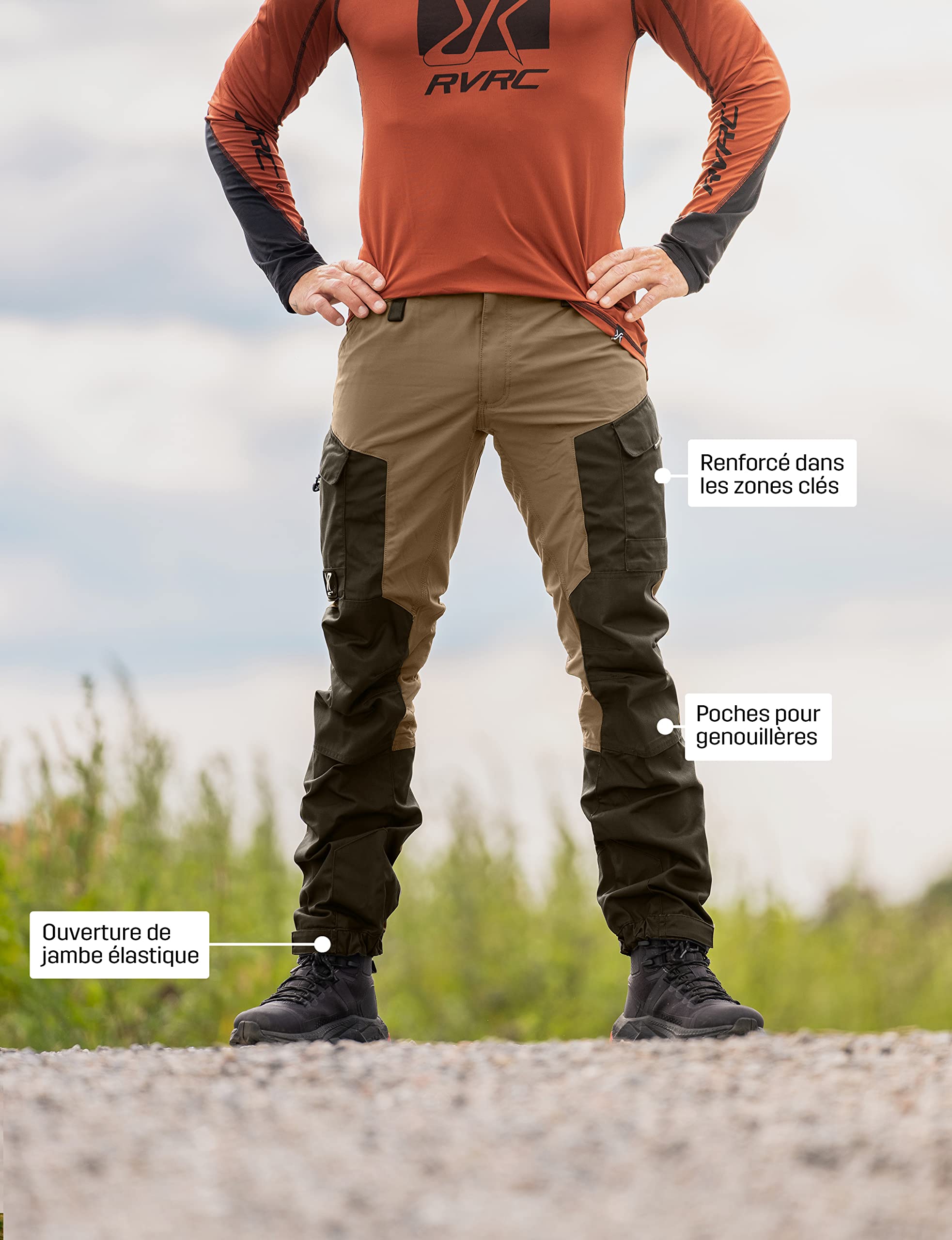 RevolutionRace Homme RVRC GP Pants, Pantalon Durable pour la randonnée et Autres activités de Plein air