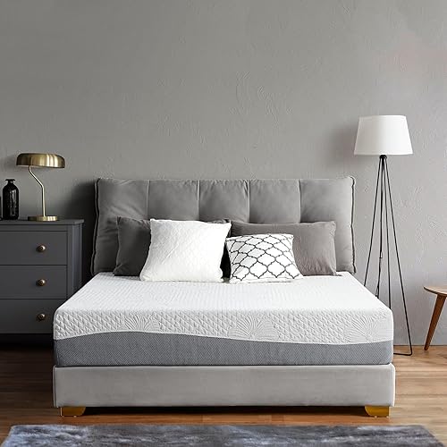 Miniatura 11 de Olee Sleep Colchón de espuma viscoelástica de gel, 10 pulg., Espuma, Blanco Gris,Azul,Negro -,https://www.amazon.com/dp/undefined