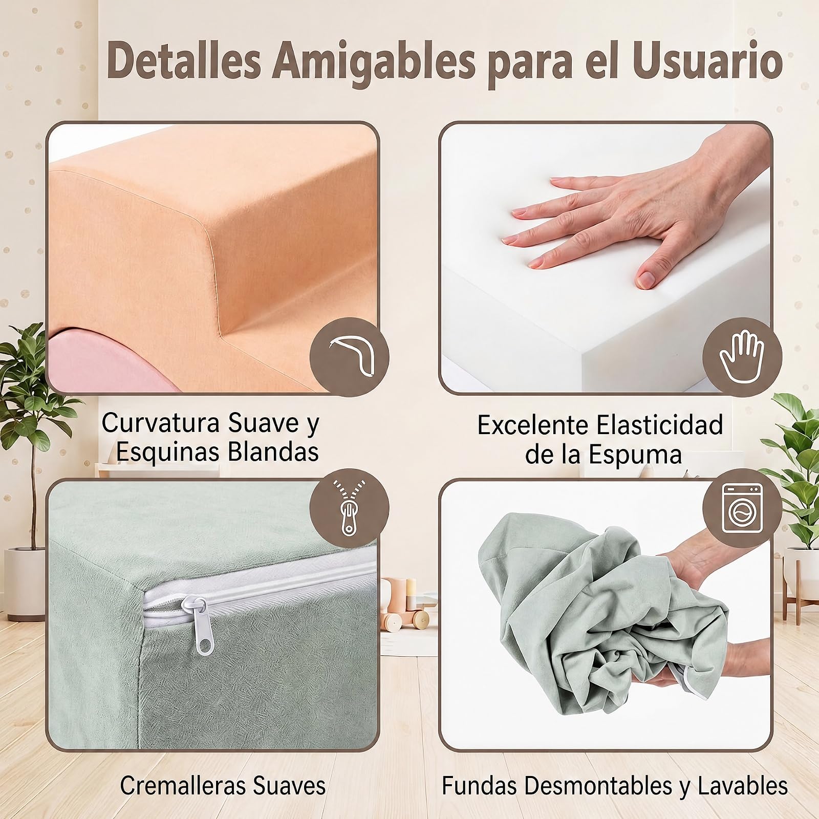 GOPLUS Juego de 5 Bloques de Espuma para Niños