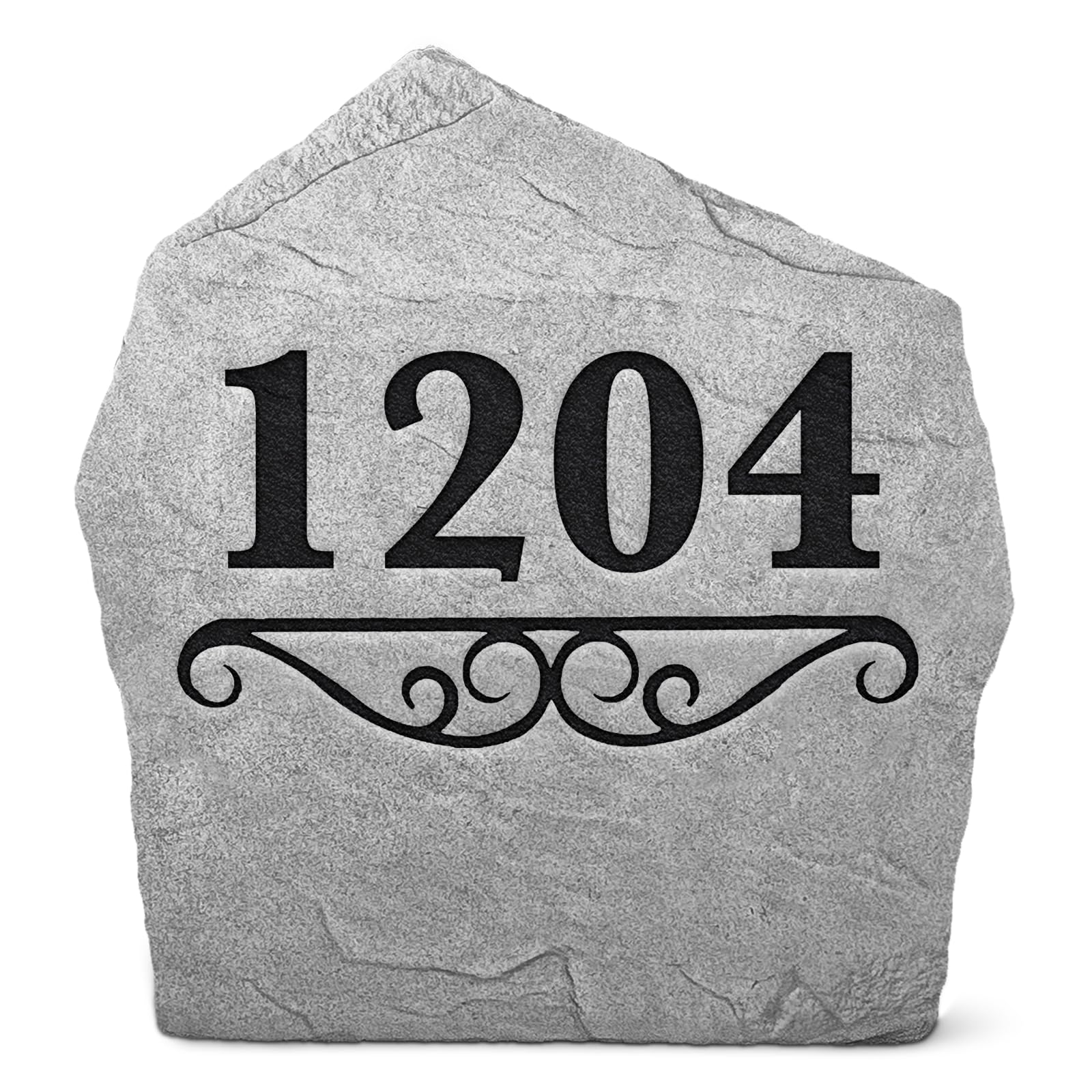 Personalized Address Sign - Address Stone Sign - Greystone Color - Address Marker - 15” W x 15” H