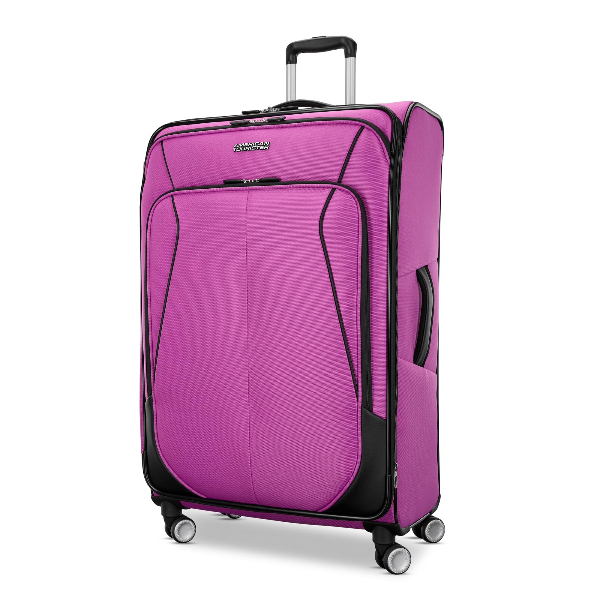 4 KIX 3.0 Checked-Large Softside Expandable Luggage with 4 Spinner Wheels, Hyper Violet