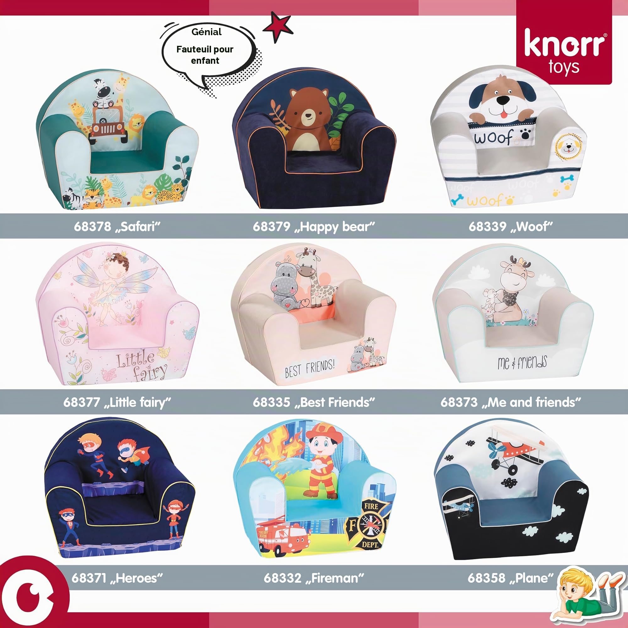 Knorrtoys 68378 Safari Fauteuil pour Enfant