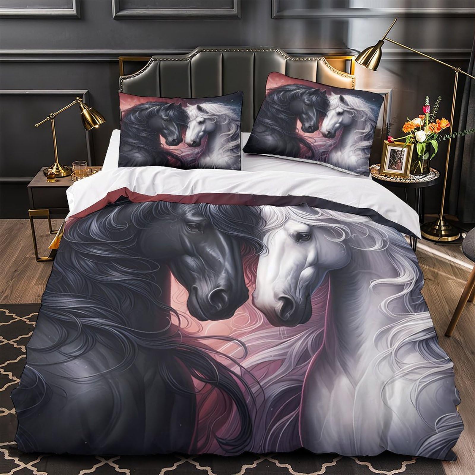 Parure de lit hypoallergique et housse couette microfibre ultra douce
