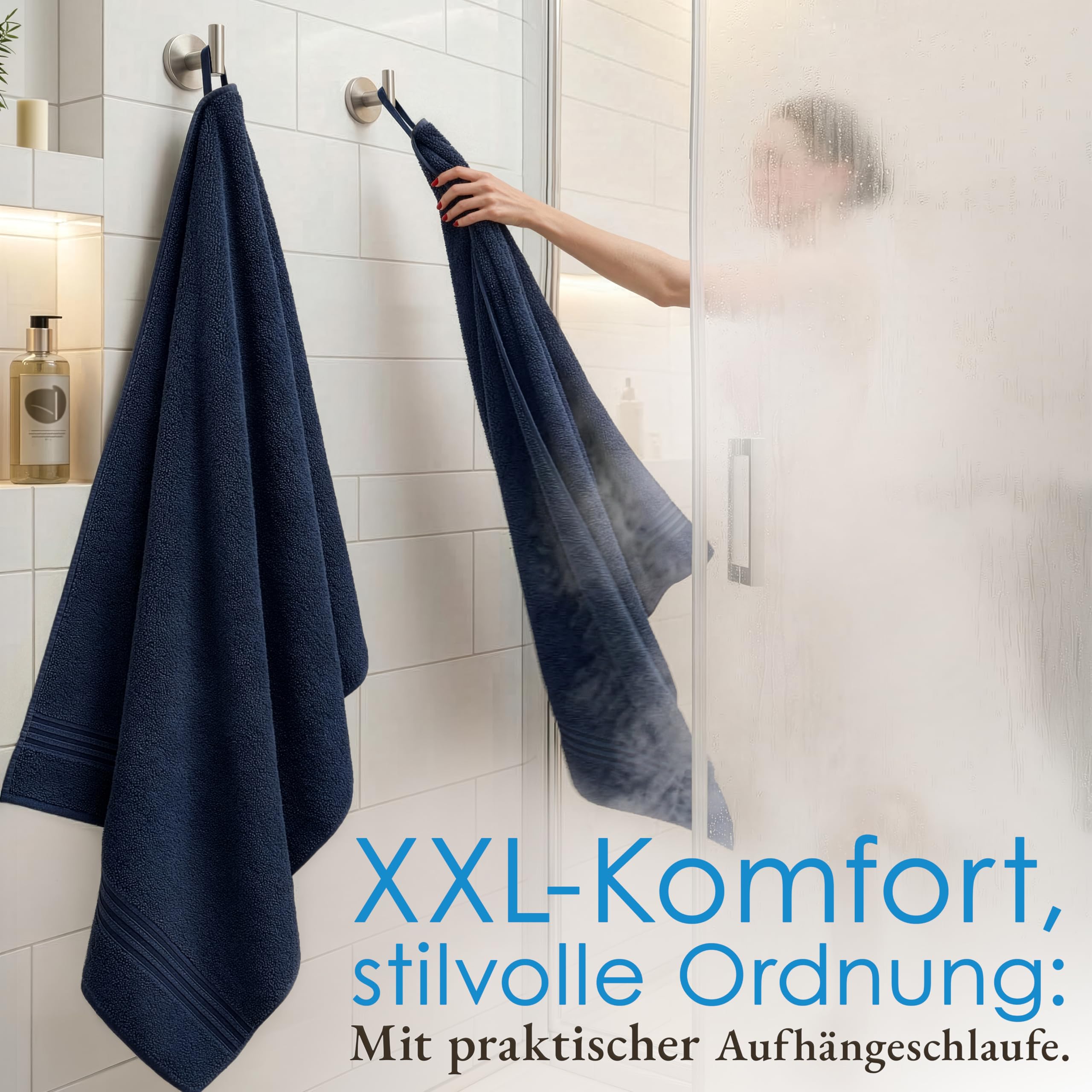 Hammetex Saunahandtuch 2er Set 80x200 cm – Bild 5