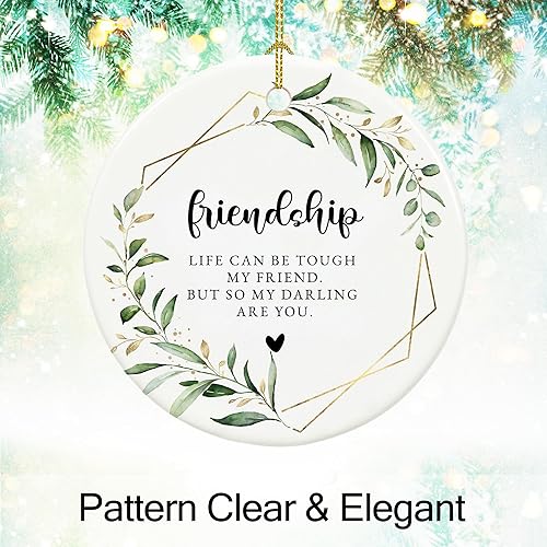 Miniatura 3 de Adornos de amistad 2024, adornos de amigas para mujeres, regalos de amistad para mujeres, adorno de Navidad de cerámica de 2.9 pulgadas 2024