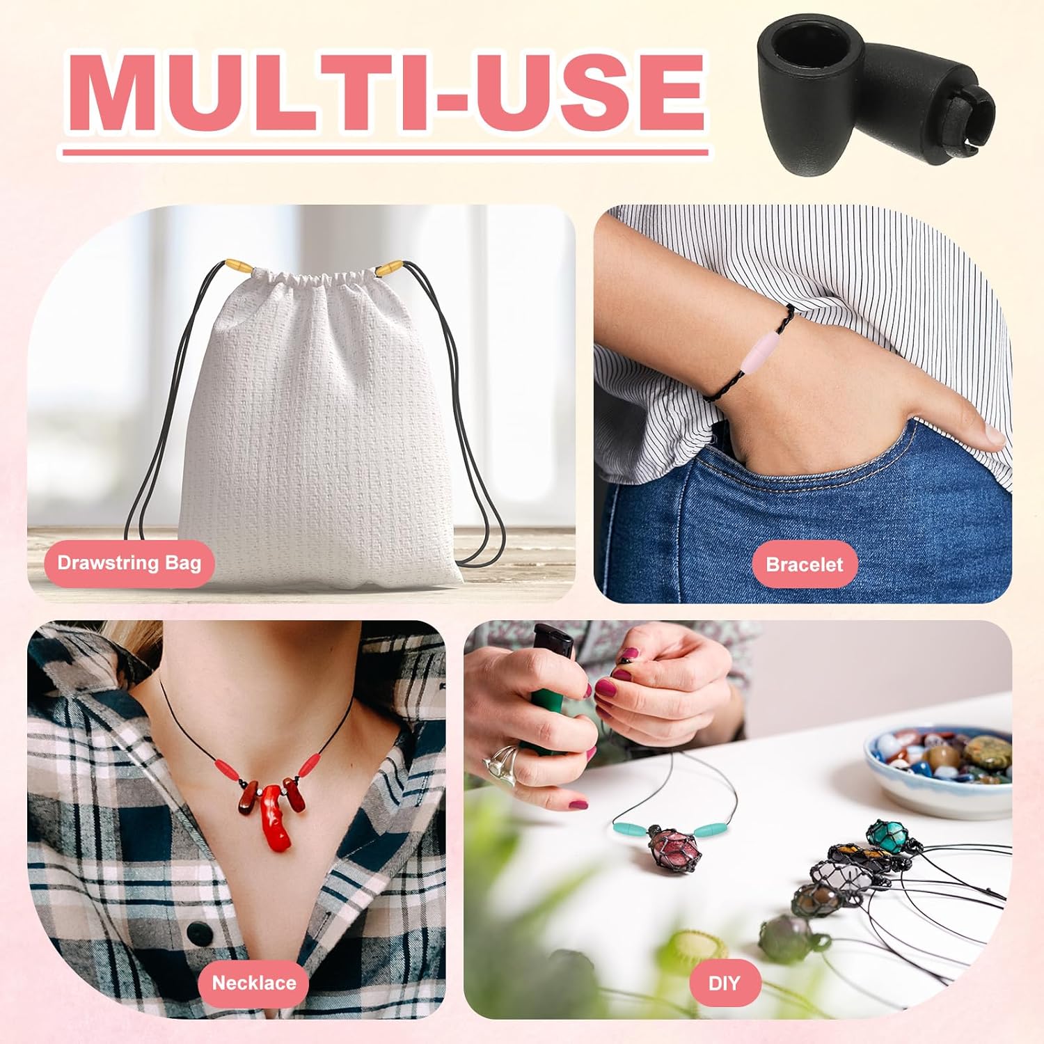 PATIKIL 24mm Breakaway Clasps, 100 Set Plastic Bead Barrel Connectors Lanyard Clips for Necklace Lanyard Bracelet Jewelry Making DIY Craft, Multicolor - Image 6