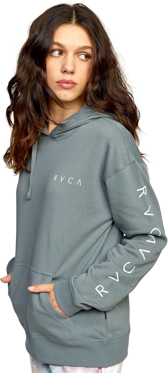 RVCA womens Graphic Fleece Pullover Hooded Sweatshirt - Image 2