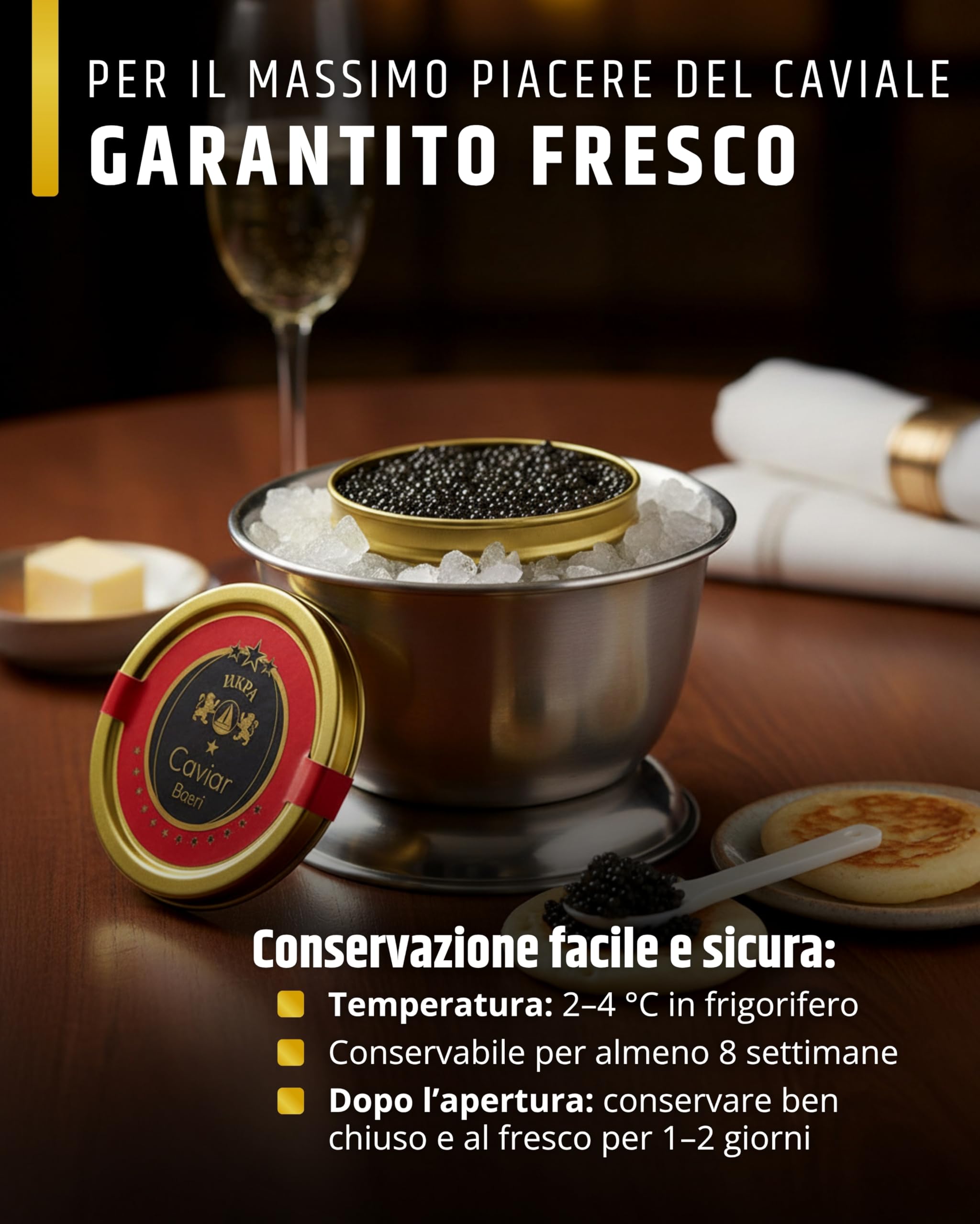 Caviale di storione siberiano classico 125g
