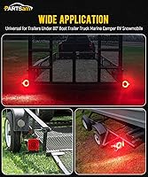 Vista 6 de Partsam Kit de luces traseras sumergibles para remolque, impermeables, de 12 V, luces LED cuadradas para remolque, halo brilla con arnés