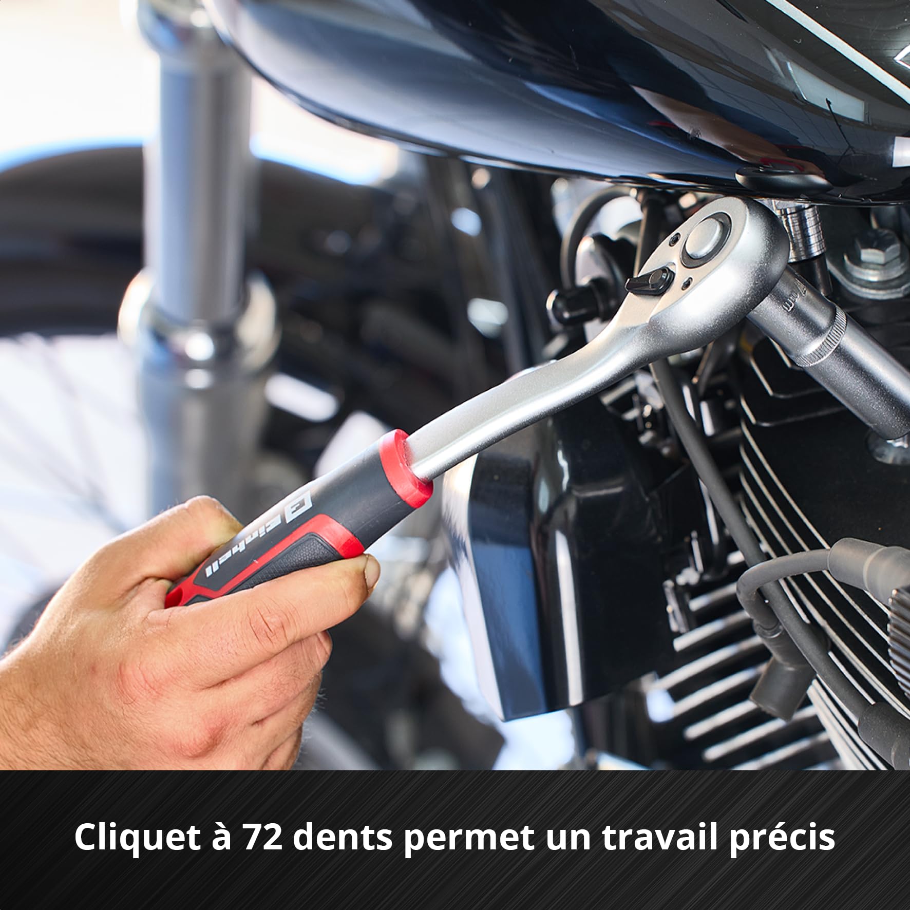 Original Einhell E-Case coffret à outils 92 pièces atelier (équipement atelier, douilles auto, accessoires d’embouts, jeu de douilles, cliquets réversibles, clés hexagonales, coffret système)