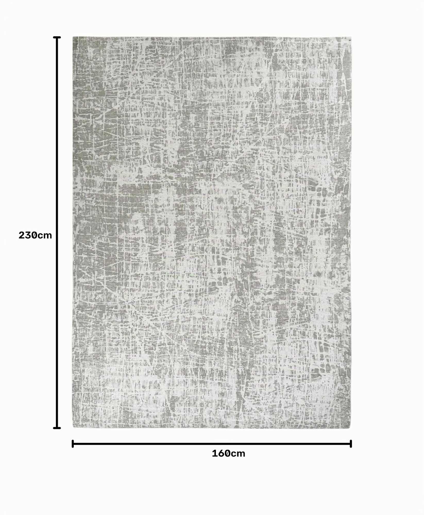 DOMOPRIMA Vintage Teppich ca. 160 x 230 cm für Wohnzimmer Schlafzimmer Esszimmer Kurzflor modern zeitlos schön robust waschbar antirutsch Rückseite pflegeleicht OEKOTEX