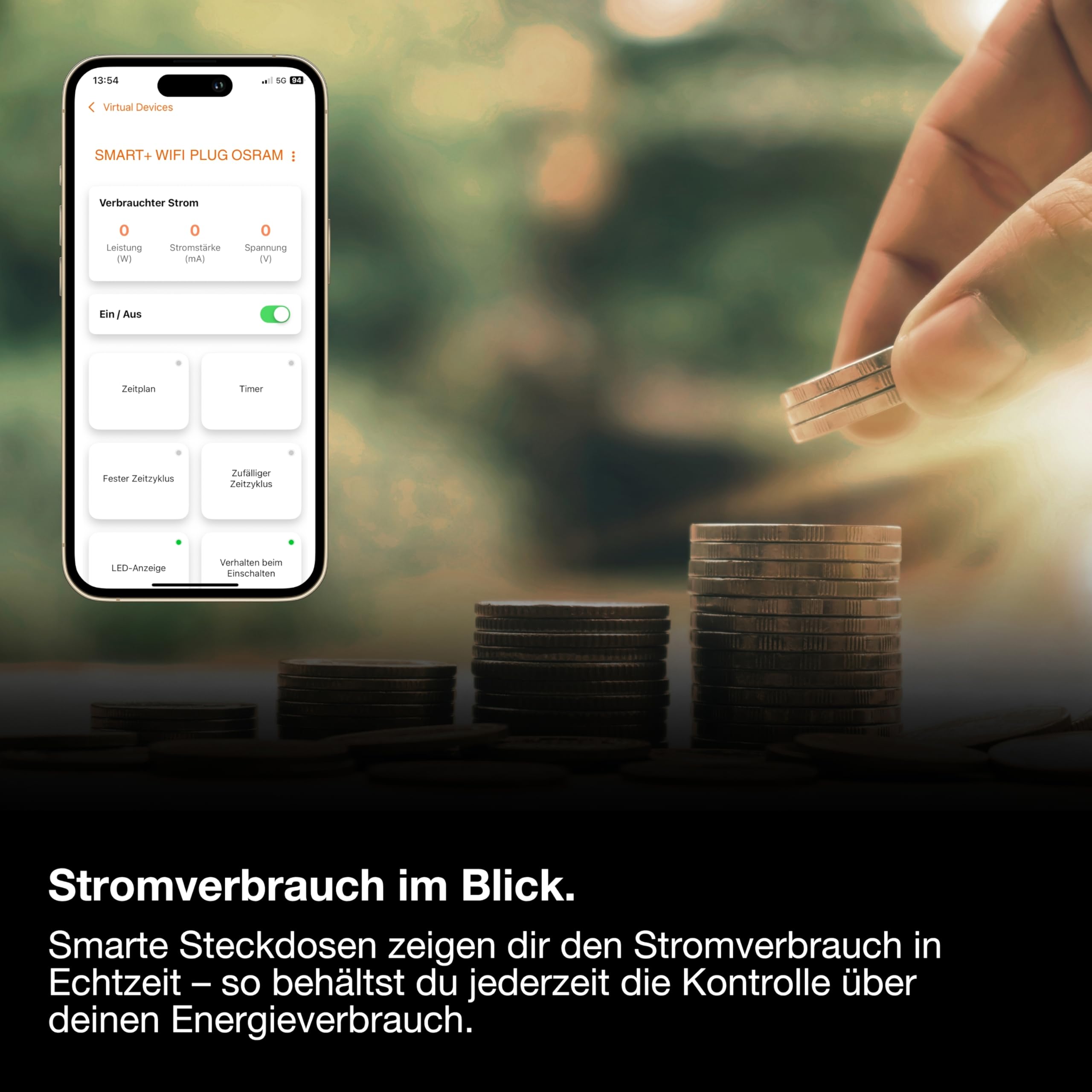 OSRAM SMART+ WiFi Matter Plug EU Steckdose, 2300W, 10A, IP20, weiß, Alexa, Google Home, Apple HomeKit