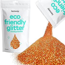 Hemway Eco Friendly Biodegradable Glitter 100g / 3.5oz Bio Cosmetic Safe Sparkle Vegan for Face, Eyeshadow, Body, Hair, Nail and Festival - Ultrafine (1/128 0.008 0.2mm) - Copper Holographic