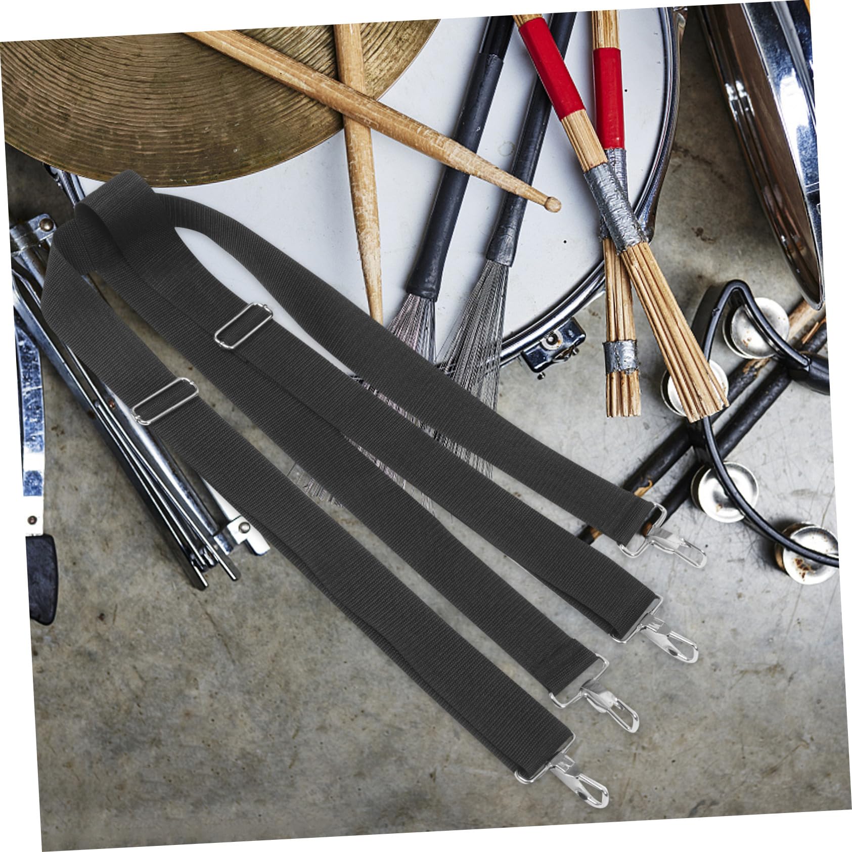 Verstellbarer mit Bequemem Tragegurt Marschtrommel aus Nylon Schultergurt zur Handfreiheit für Snare Drum bei Parade und Performance