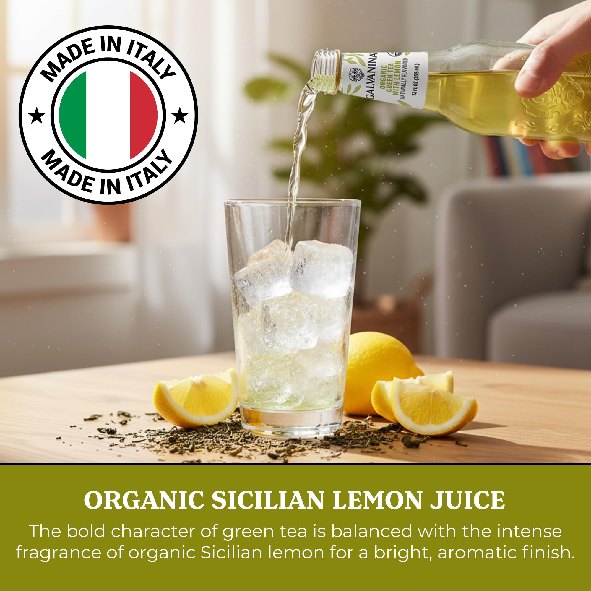 Amazon.com : Galvanina Green Iced Tea with Lemon – Premium Organic