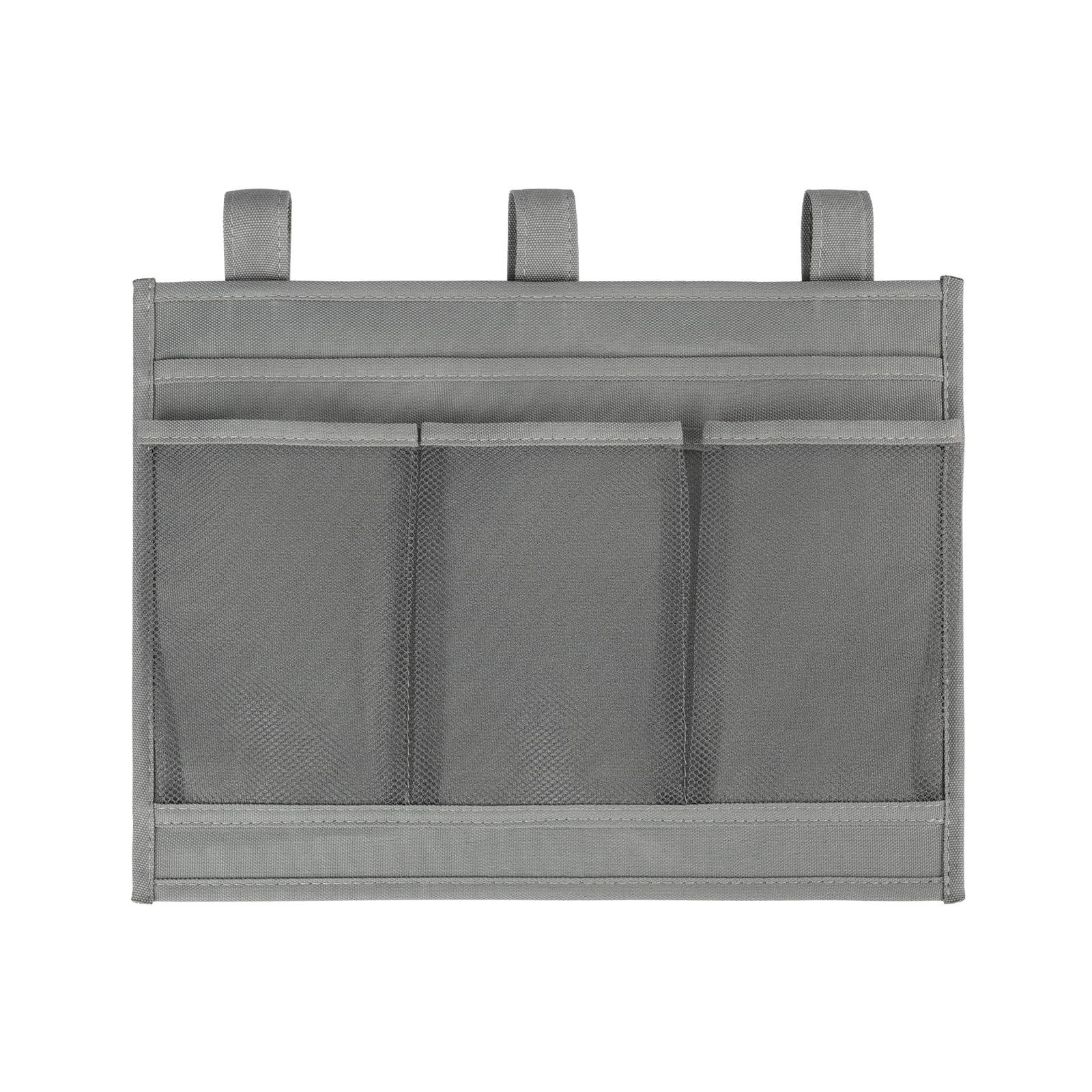 Surblue Bedside Caddy Bed Organizer Hanging Storage Bag Pocket for Bunk Hospital Beds College Dorm Rooms Baby Bed Rails Camp Wheelchairs,4 Pockets, Grey