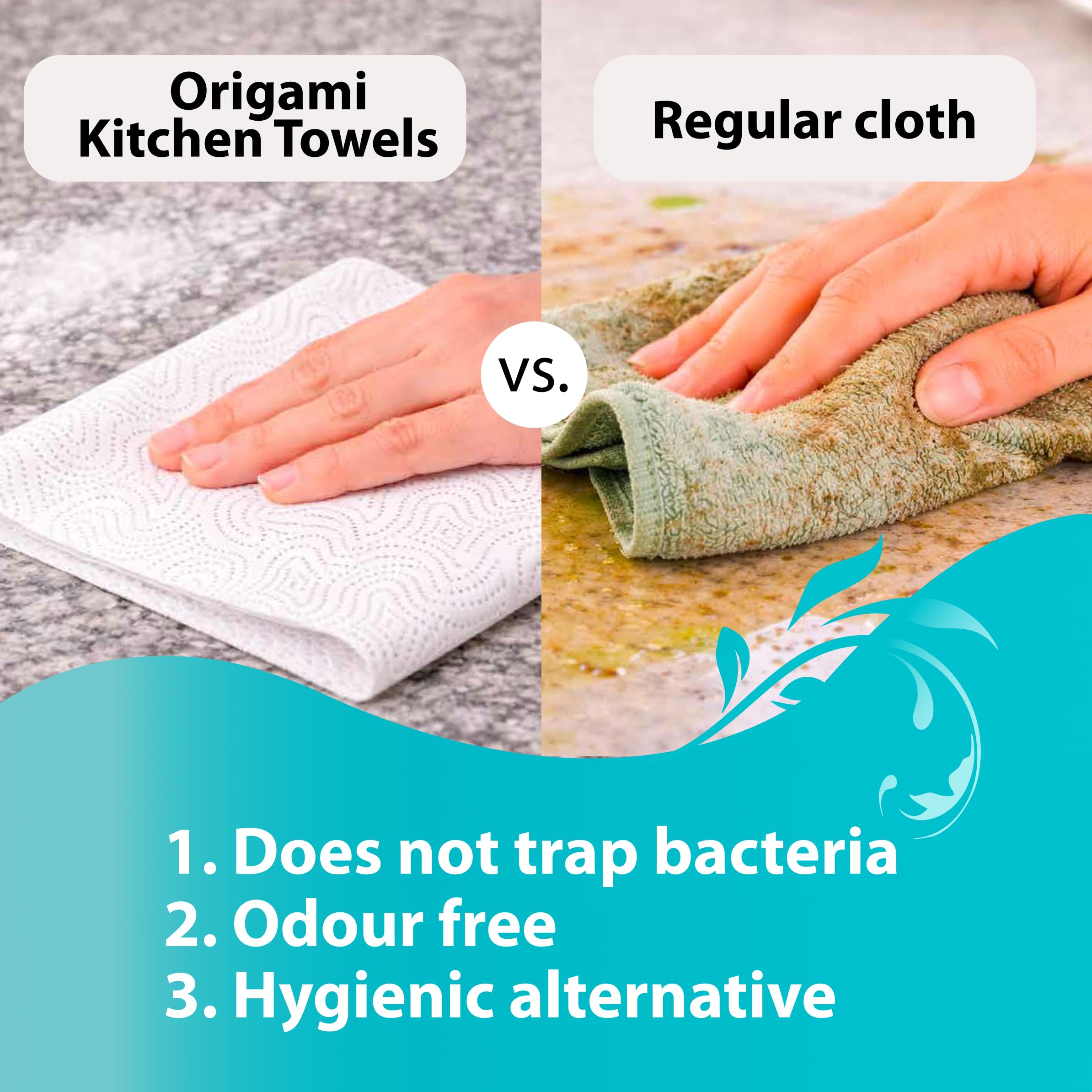 Origami Kitchen Tissues | 2 Ply | Pack of 2 | 60 Pulls Each 4